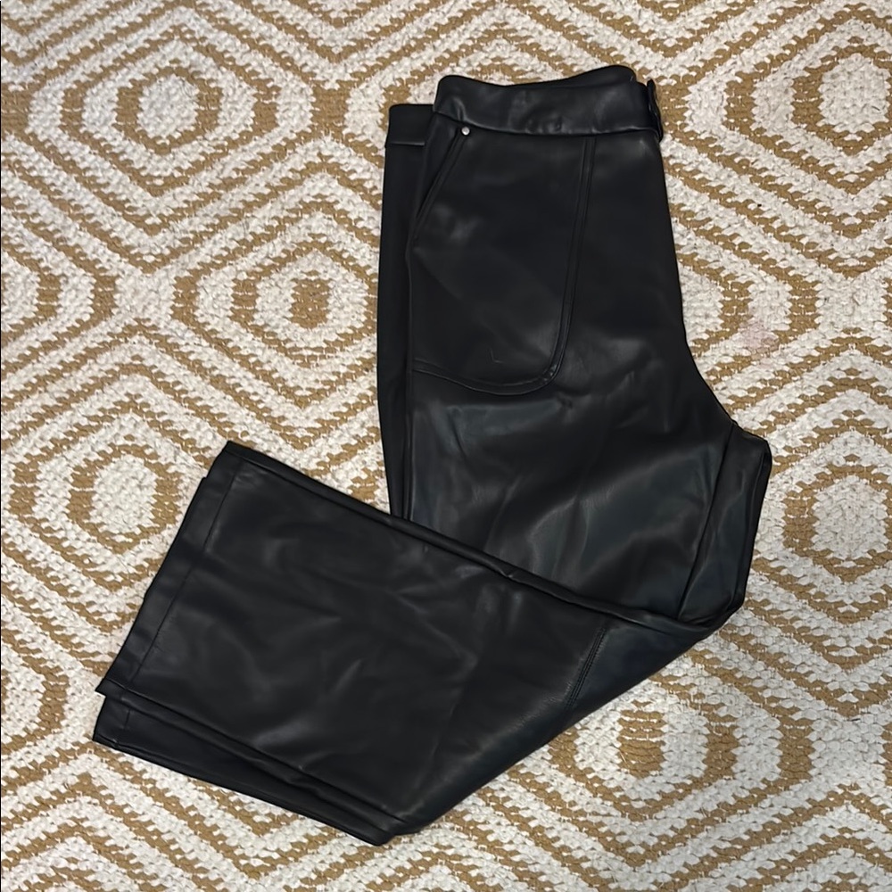 Grey Collective faux leather trousers